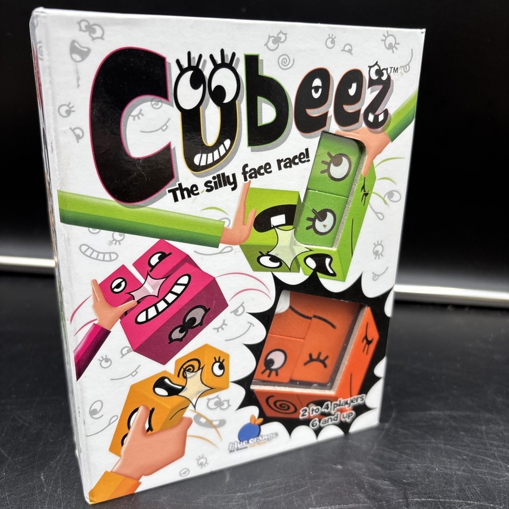 CUBEEZ The Silly Face Race! Game Blue Orange 2 to 4 Players Ages 6+